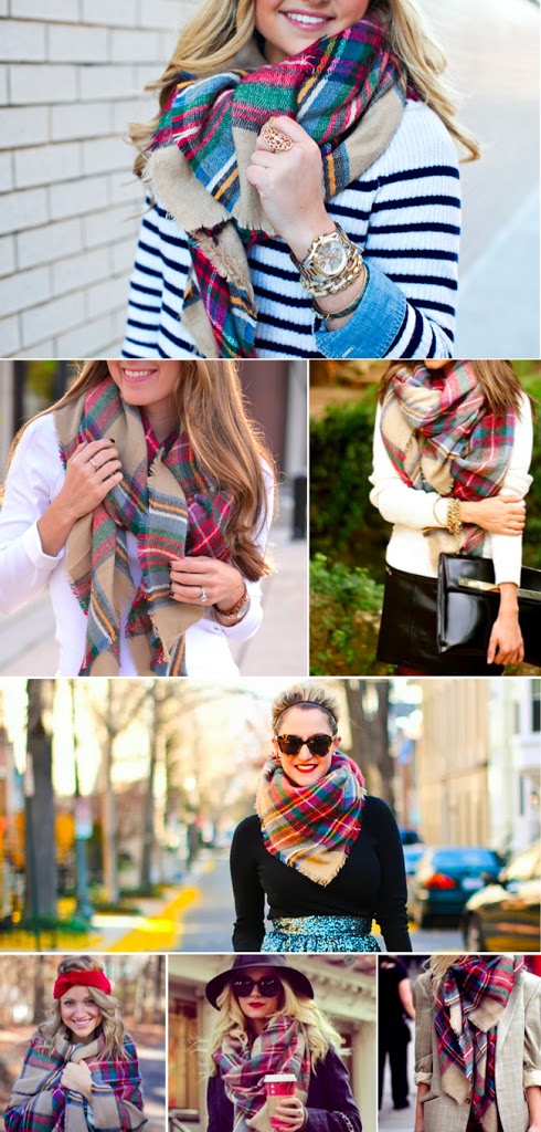 plaid blanket scarf zara