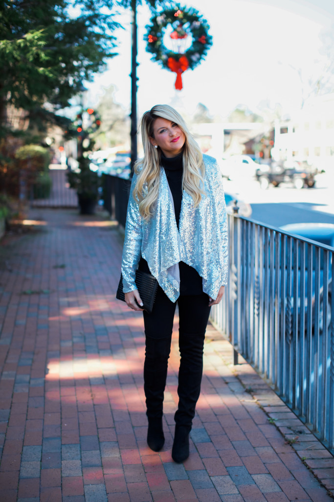 Sequin Jacket Holiday Christmas Party Outfit_