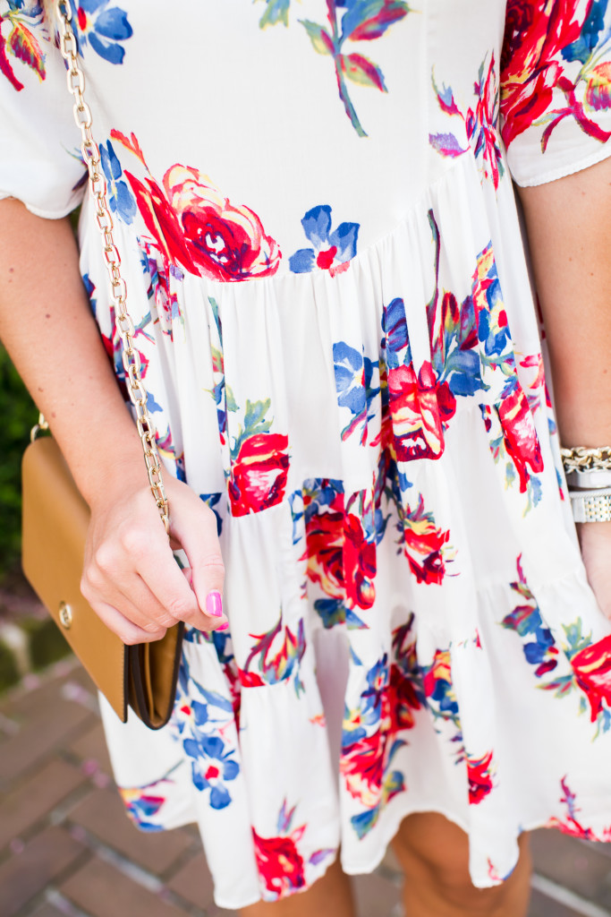 Chicwish Flamingo Dress Bauble Bar Necklace Tory Burch Clutch with Soludos Wedges-20