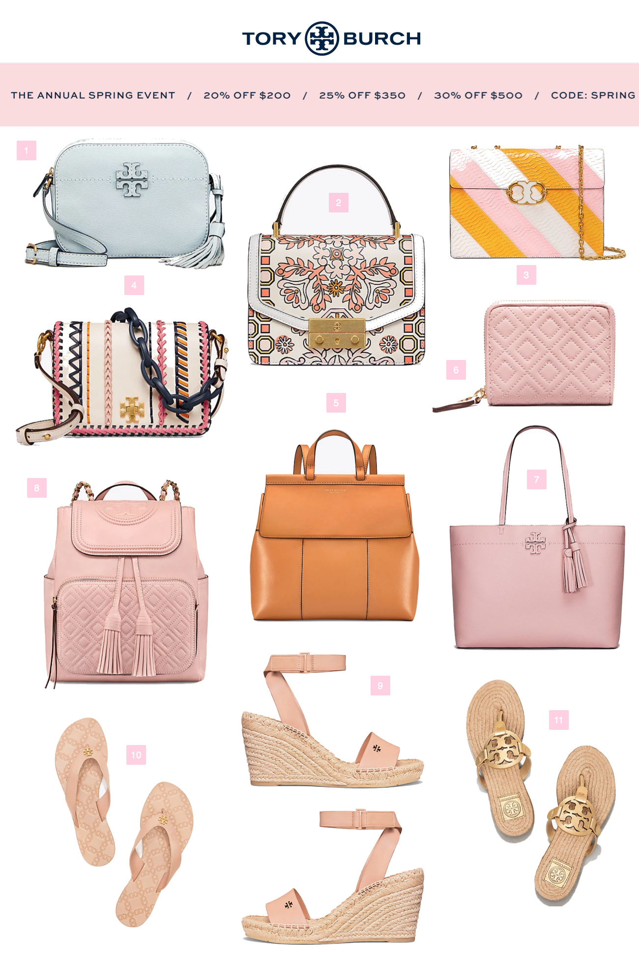 Tory Burch Spring Sale 20% to 30% off - SHOP DANDY | A florida based style  and beauty blog by Danielle