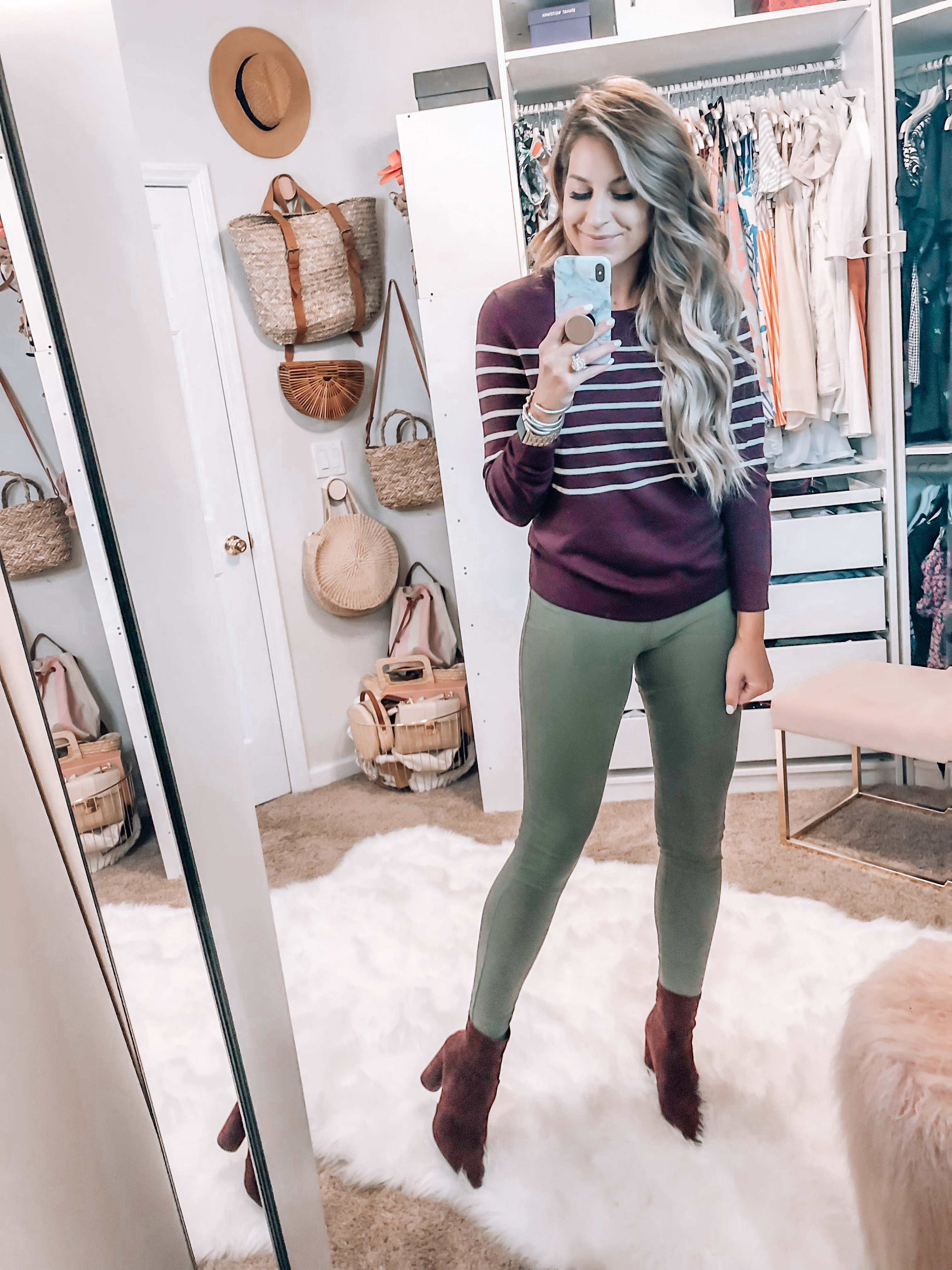 Stripe Sweater + Leggings - SHOP DANDY  A florida based style and beauty  blog by Danielle